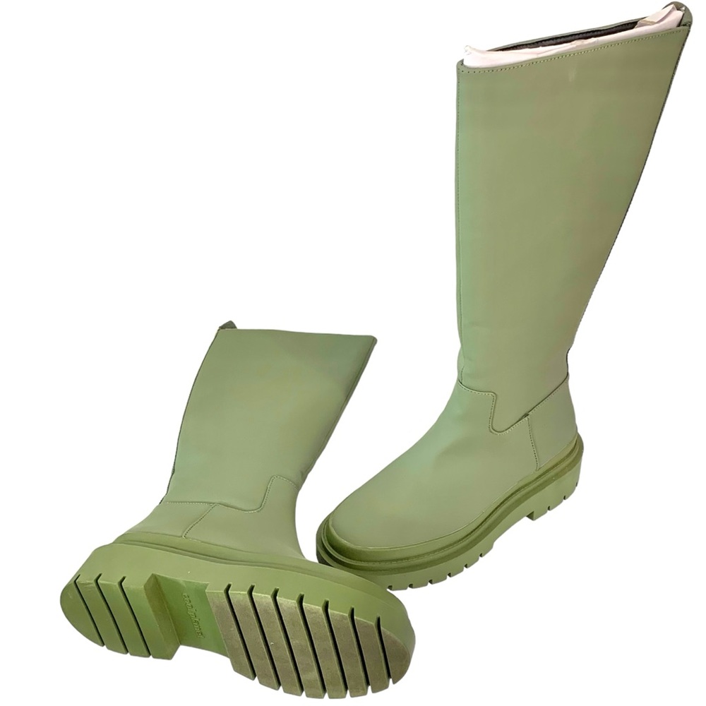 STEVE MADDEN Cool Planet Magicc Lug Sole Olive Green Boot Sz 9